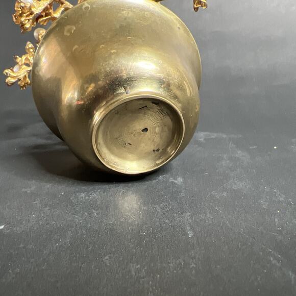 VTG Swoboda Metal Trunk – Carnelian, Pearl, Porcelain Birds – Bonsai Tree – Bras - Picture 10 of 10